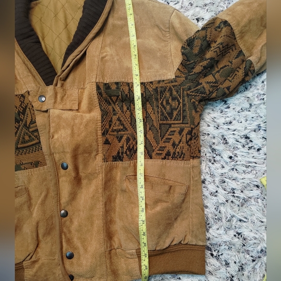 Vintage Navajo Bomber Jacke Genuine Suede - Picture 5 of 11
